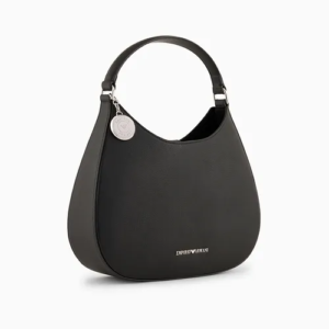 Borsa hobo Emporio Armani In pelle riciclata Nera