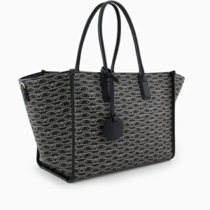 Shopper media stampa monogram Emporio Armani