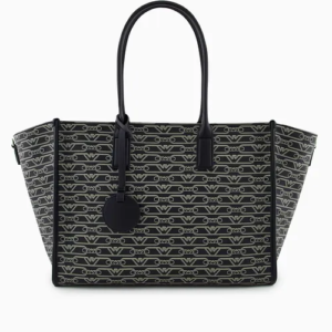 Shopper media stampa monogram Emporio Armani